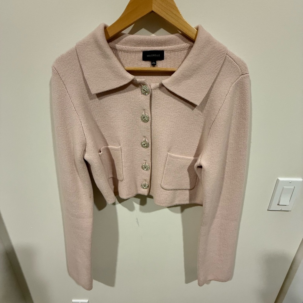 MAJORELLE Light Pink Cardigan and Skirt Ensemble - Picture 2 of 12